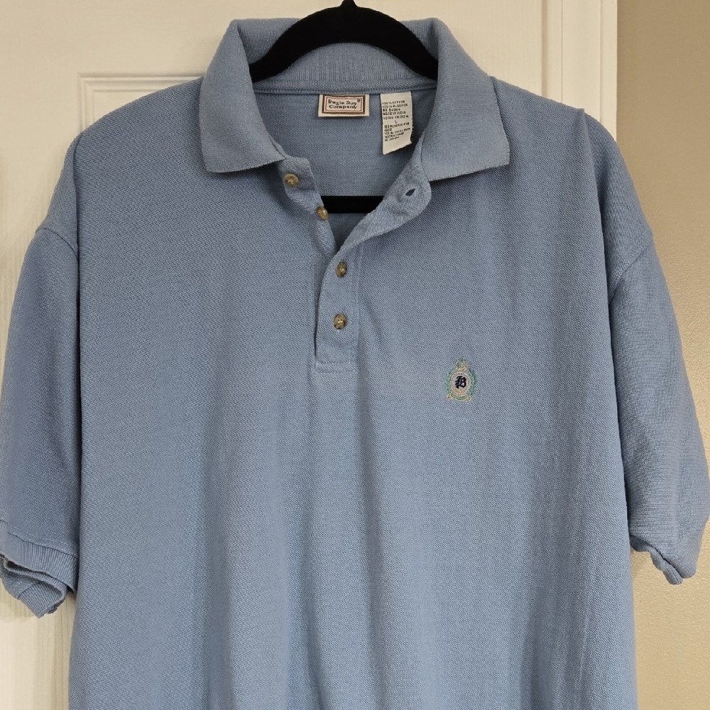 Bugle Boy 100%‎ Cotton Blue Polo Shirt Classic, Size L